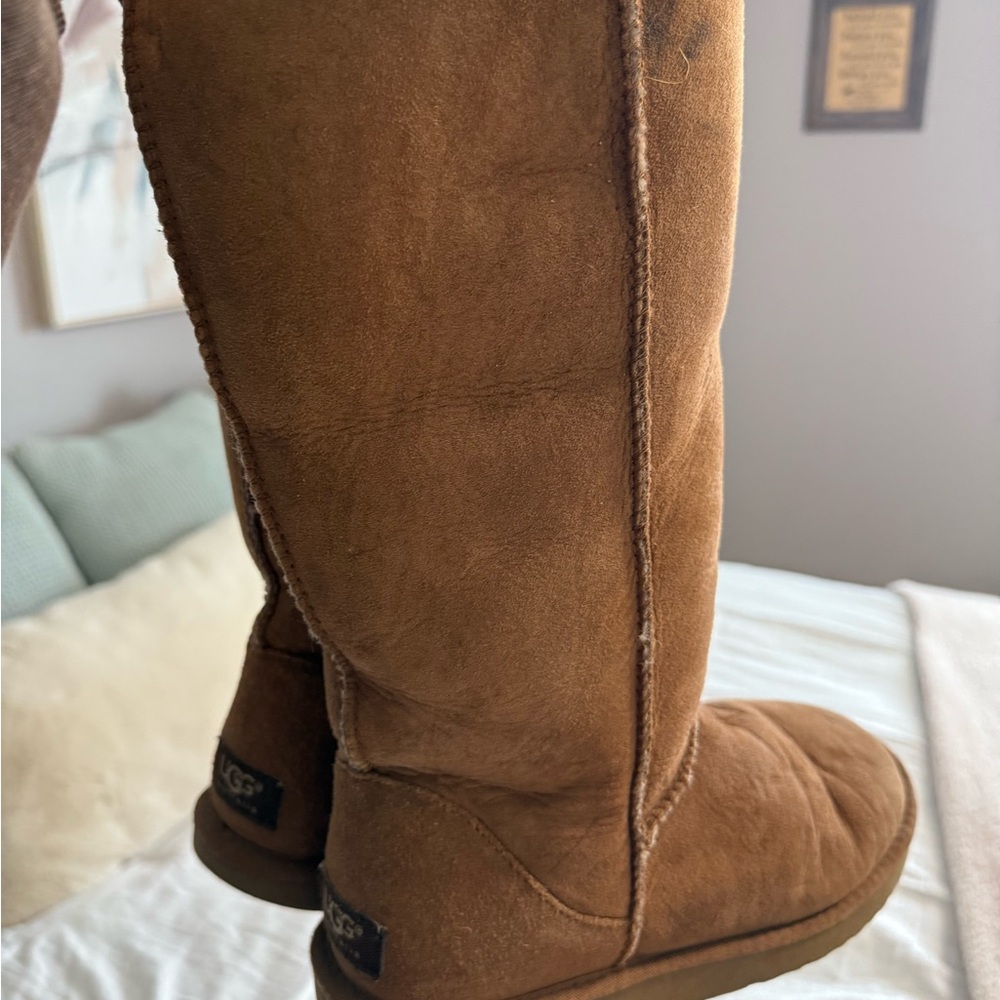 UGG Chestnut Suede Tall Moccasin Boots